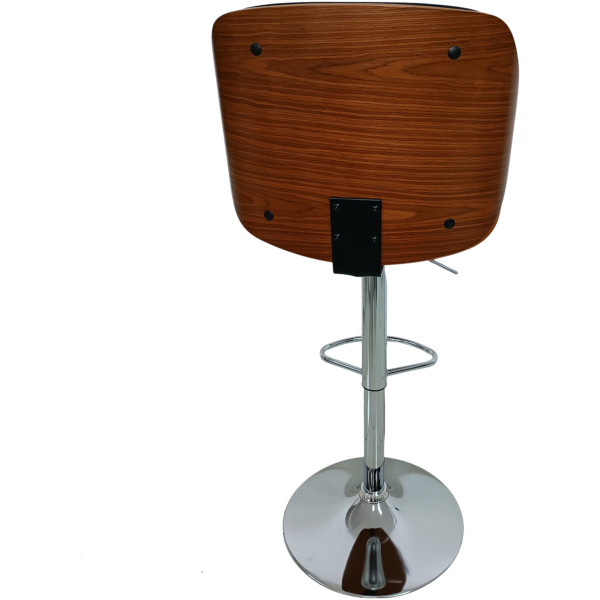 Banco Arw Madera Piel Texturizada Cromo - Imagen 5