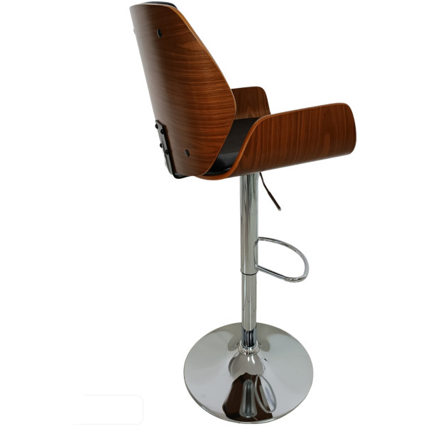 Banco Arw Madera Piel Texturizada Cromo - Imagen 6