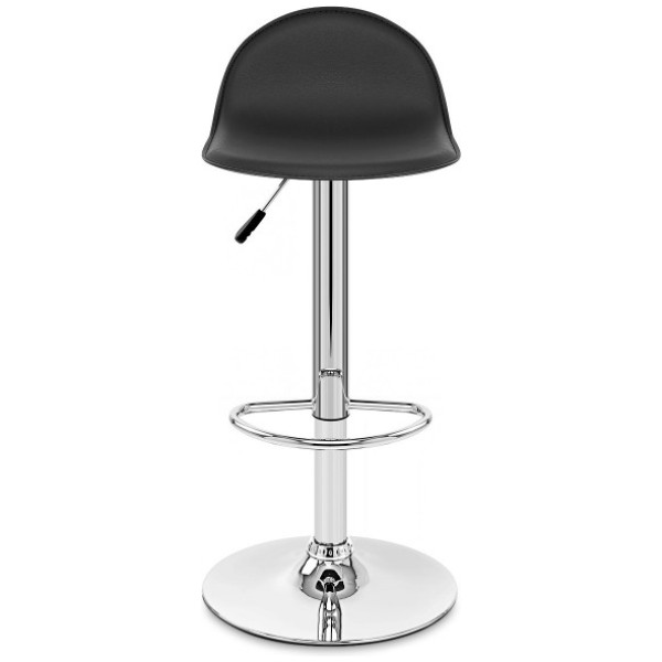 Banco Economico Trons Piel Soft Revolving negro ajustable - Imagen 6