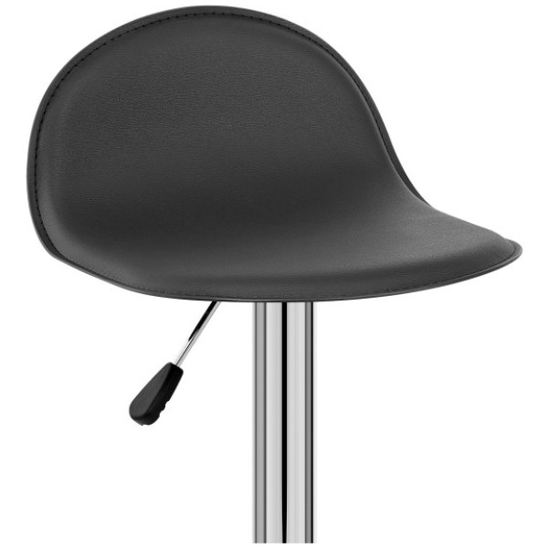 Banco Economico Trons Piel Soft Revolving negro ajustable - Imagen 4