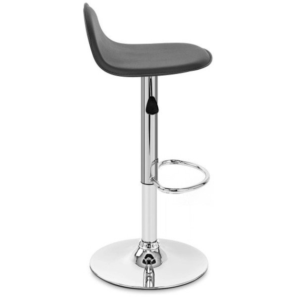 Banco Economico Trons Piel Soft Revolving negro ajustable - Imagen 3