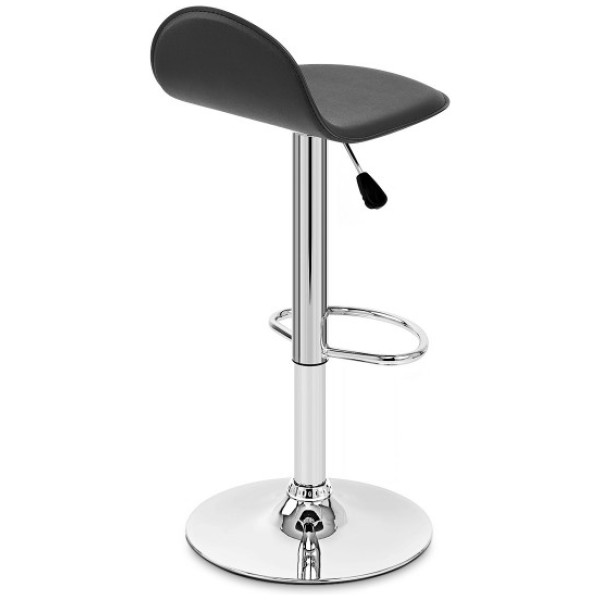 Banco Economico Trons Piel Soft Revolving negro ajustable - Imagen 2