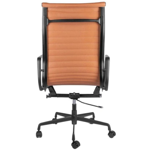 Sillón Ejecutivo Piel genuina 100% y aluminio Cafe Claro - Imagen 3