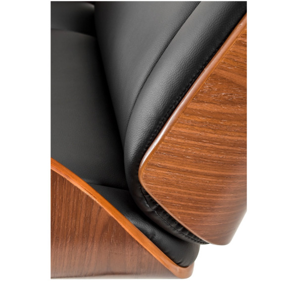 Silla Ejecutiva Thair Chapa Nogal & Piel Cromada Walnut - Imagen 5
