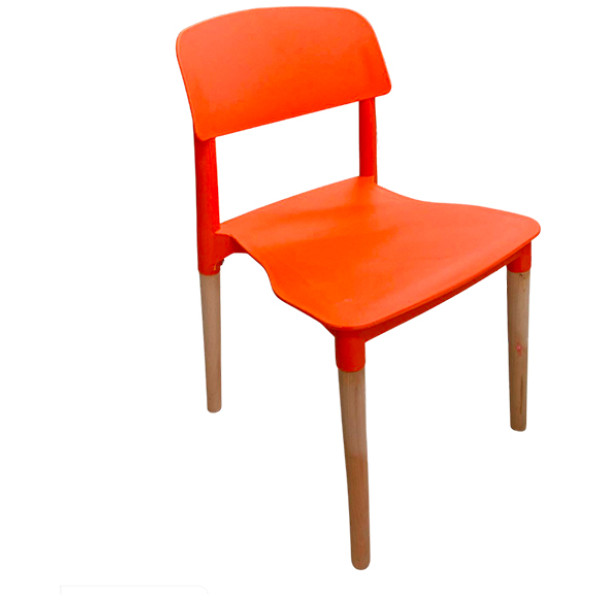 Silla Eames At2 Respaldo Corto Naranja