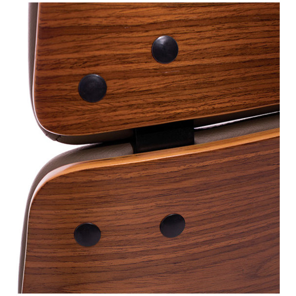 Silla Ejecutiva Delphi Chapa Nogal & Piel Cromada Walnut - Imagen 3