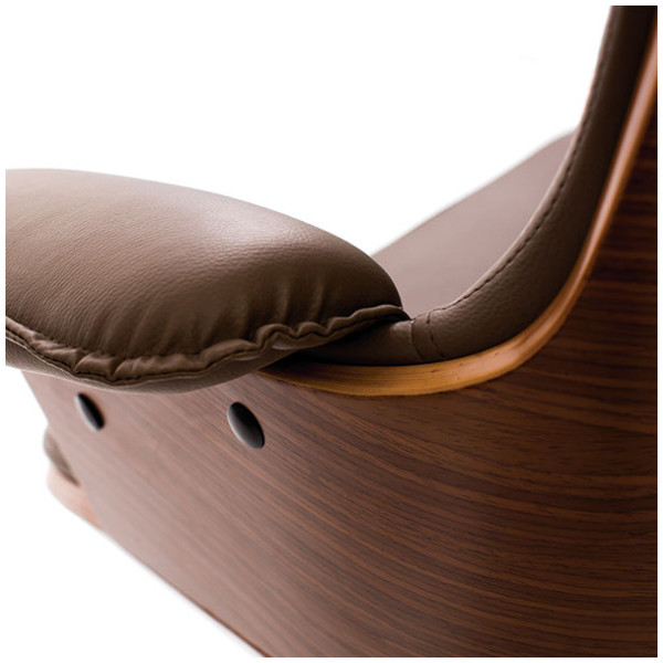 Silla Ejecutiva Delphi Chapa Nogal & Piel Cromada Walnut - Imagen 10