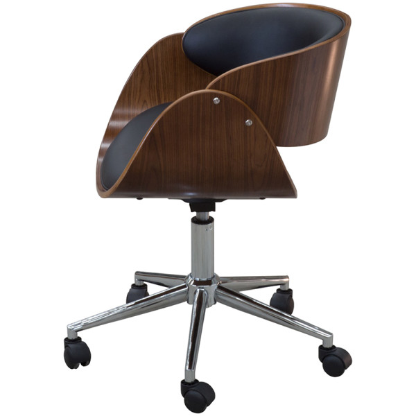 Silla Oficina MN4 ejecutiva Madera Minimalista  Piel PU PDX - Imagen 4