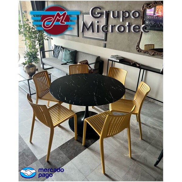 Mesa Tulip Imitación Marmol Blanco - Imagen 3