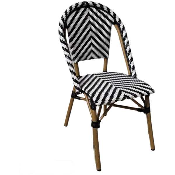 Silla Rattan French Natural Ratan estilo Bistro frances Metal