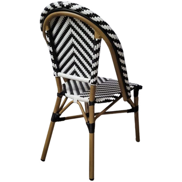 Silla Rattan French Natural Ratan estilo Bistro frances Metal - Imagen 2