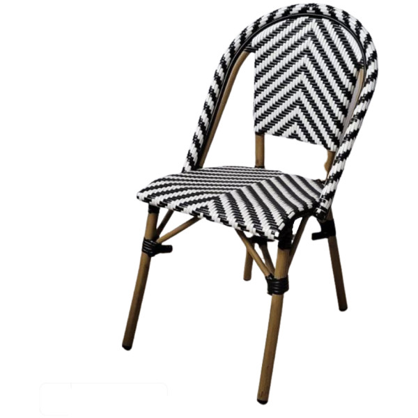 Silla Rattan French Natural Ratan estilo Bistro frances Metal - Imagen 3
