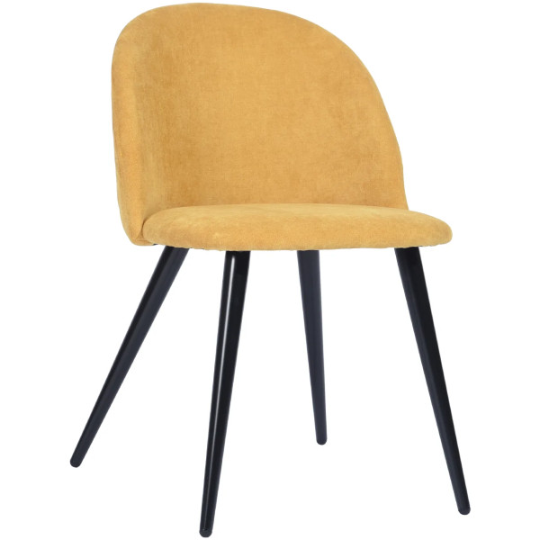 Silla Terciopelo Amarillo Eames Z1 Velvet Set Con 2 Piezas - Imagen 2