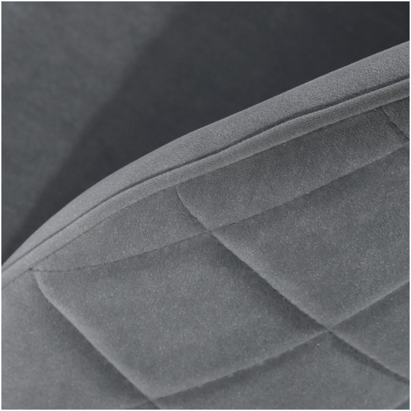 Silla Terciopelo Gris Eames Z1 Velvet Set Con 2 Piezas Pata Negra Detalle dorado - Imagen 7