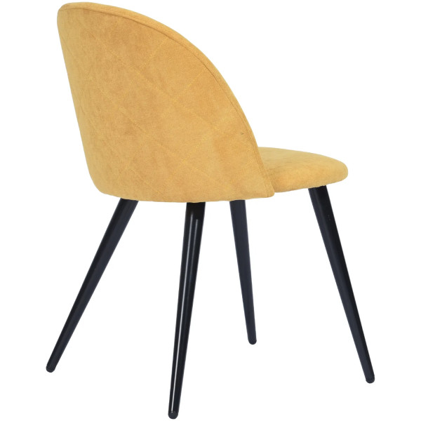 Silla Terciopelo Amarillo Eames Z1 Velvet Set Con 2 Piezas - Imagen 5