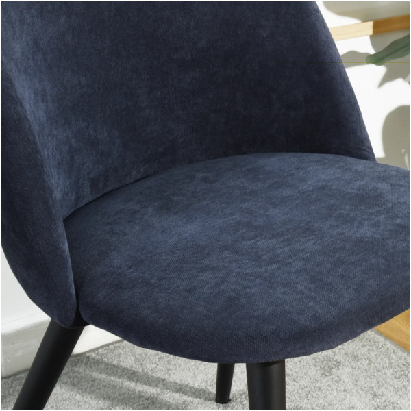 Silla Terciopelo Azul Eames Z1 Velvet Set Con 2 Piezas - Imagen 5