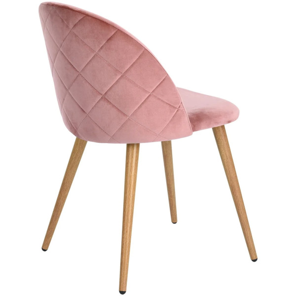 Silla Terciopelo Rosa Eames Z1 Velvet Set con 2 piezas - Imagen 5