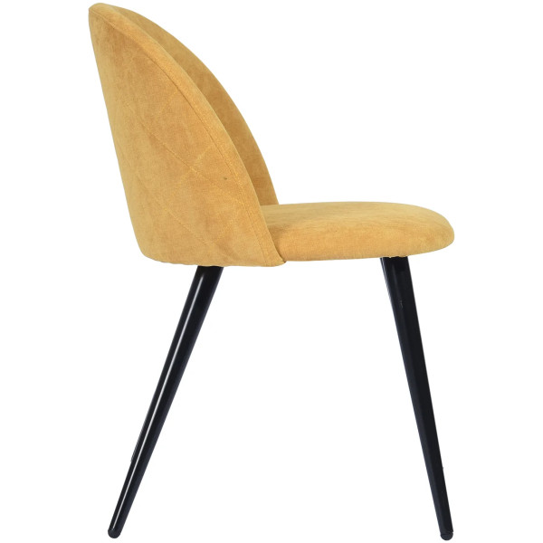 Silla Terciopelo Amarillo Eames Z1 Velvet Set Con 2 Piezas - Imagen 8