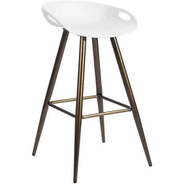 Set De 2 Banco Flyk Pata Dorada Tono Bronce