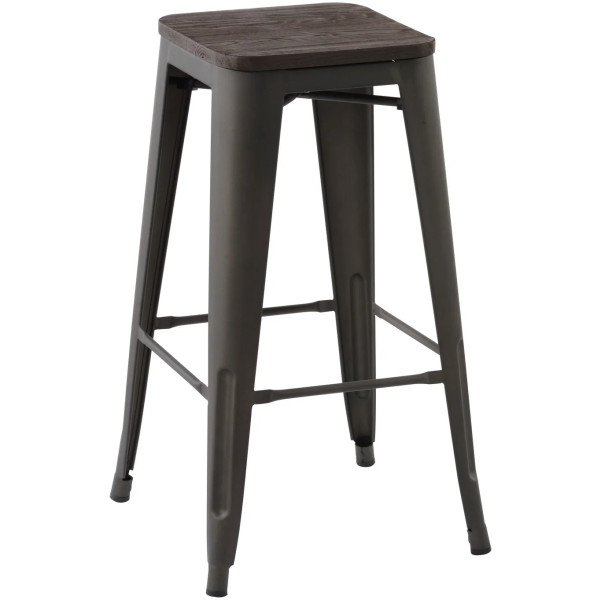 Banco Tolix Asiento Madera