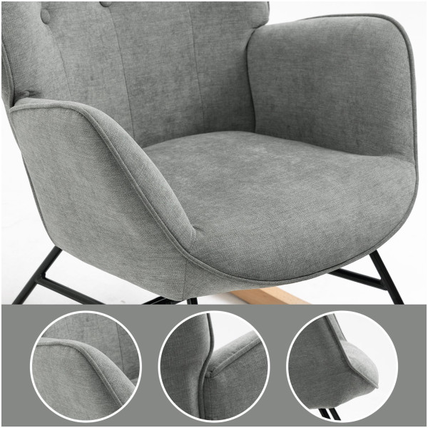 Mecedora Classica VRock Terciopelo Velvet - Imagen 15