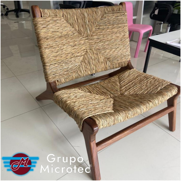 Sillón Ratan Chi-2 Rattan Natural Sillon Teca silla - Imagen 4