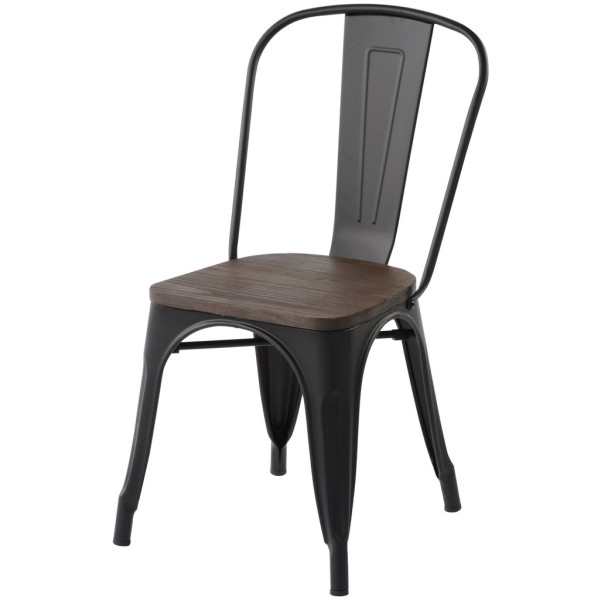 Silla Tolix Asiento Madera