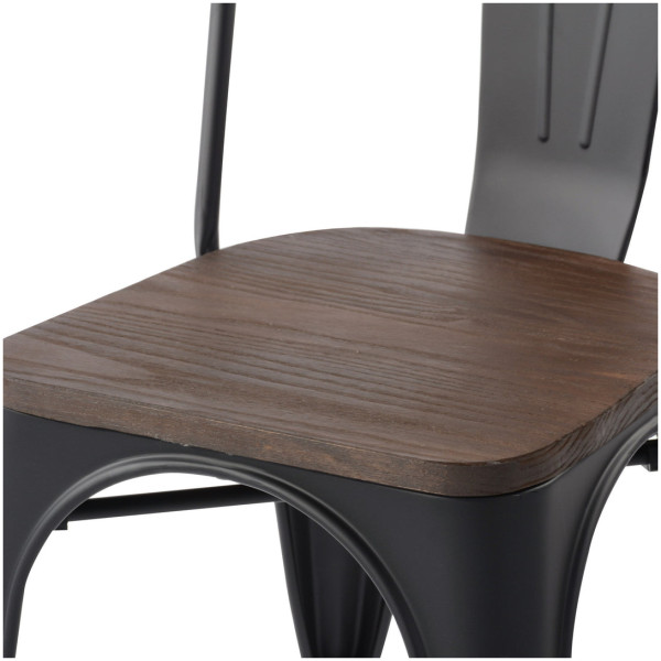 Silla Tolix Asiento Madera - Imagen 4