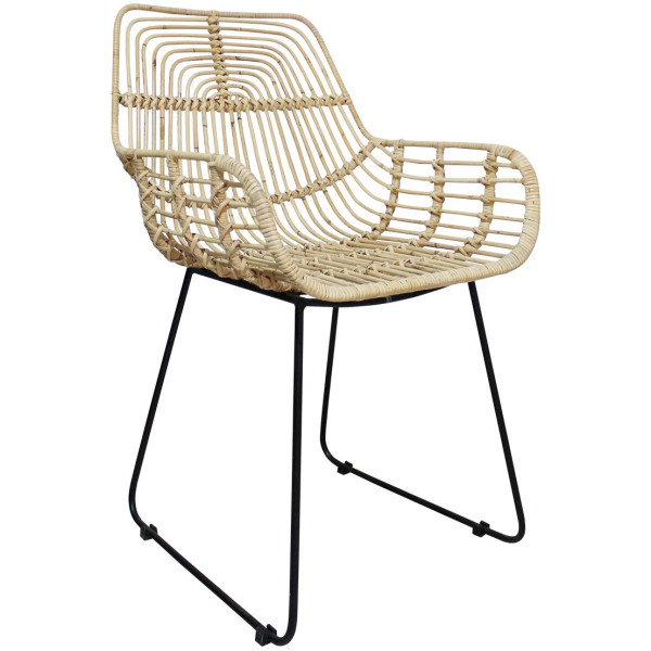 Silla Ratan Javali Brazo Rattan Natural