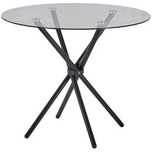 Mesa Aston Base X negra Cruzada Cristal Templado 1 mt