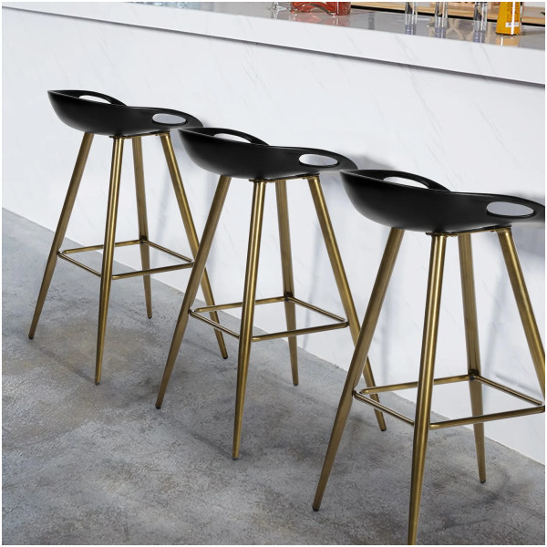 Set De 2 Banco Flyk Pata Dorada Tono Bronce - Imagen 13