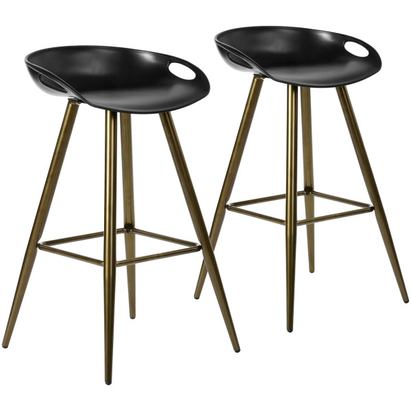 Set De 2 Banco Flyk Pata Dorada Tono Bronce - Imagen 12
