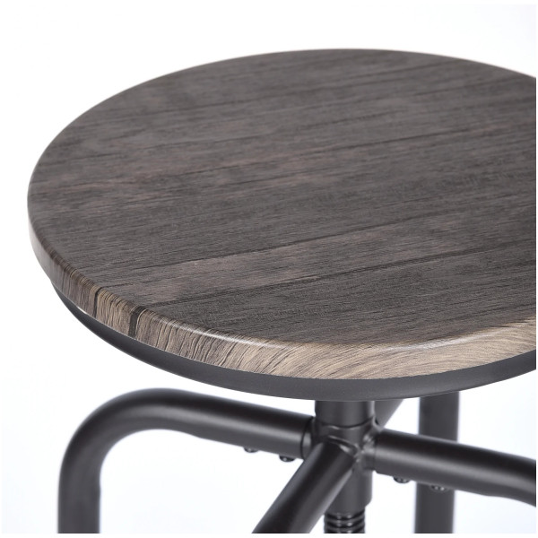 Banco Industrial Oak Nogal Set con 2  economico - Imagen 3