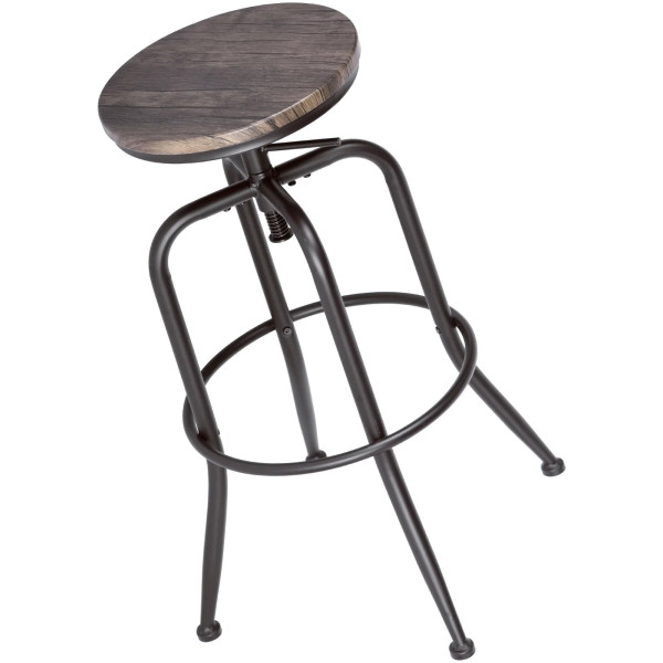 Banco Industrial Oak Nogal Set con 2  economico - Imagen 8
