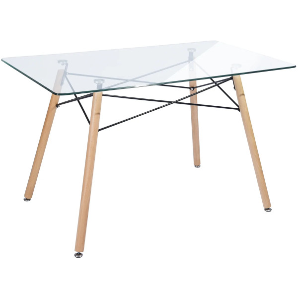 Mesa Eames Vidrio Mod Z 70 ancho
