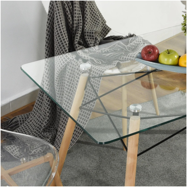 Mesa Eames Vidrio Mod Z 70 ancho - Imagen 4