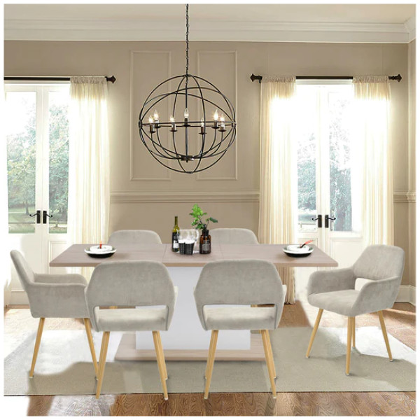 Silla Eames W Pata Metal impresion tipo madera Set 2 - Imagen 14