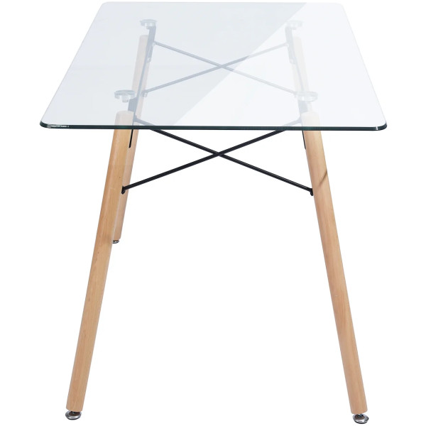 Mesa Eames Vidrio Mod Z 70 ancho - Imagen 9
