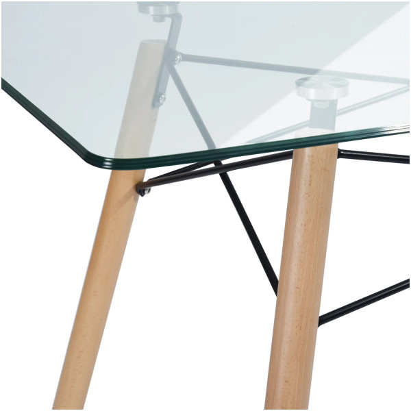 Mesa Eames Vidrio Mod Z 70 ancho - Imagen 7