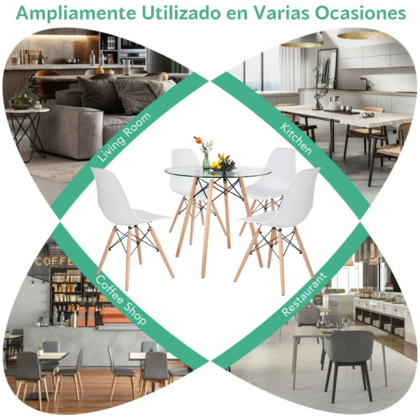 Mesa Eames 80 Cristal - Imagen 7