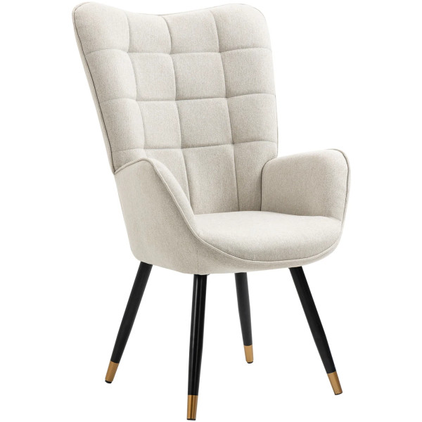 Silla Funkel Sillon ocasional Pata dorada