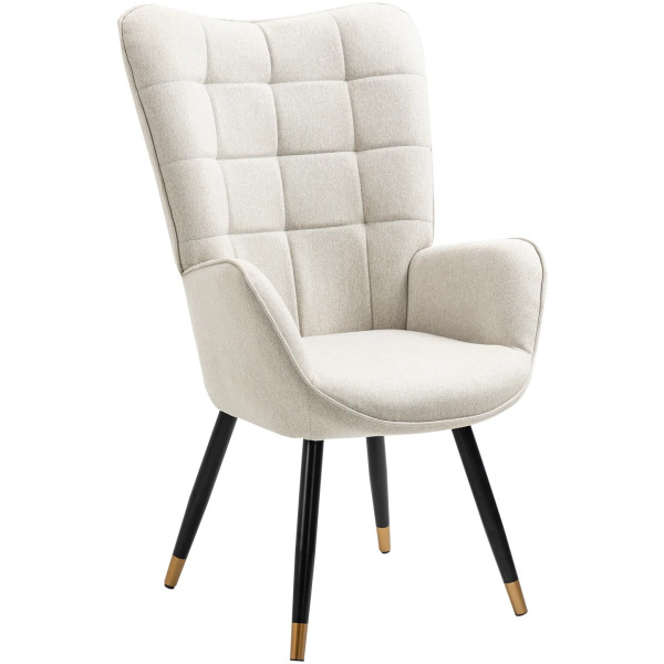 Silla Funkel Sillon ocasional Pata dorada - Imagen 5