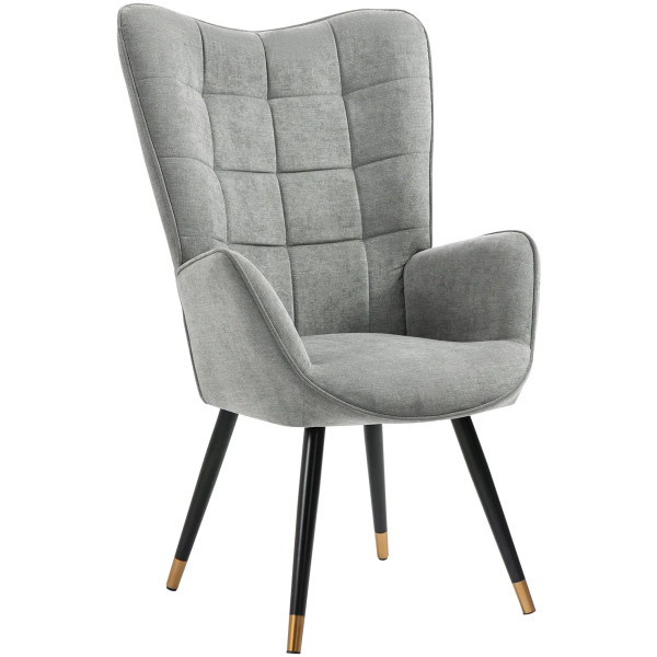 Silla Funkel Sillon ocasional Pata dorada - Imagen 9