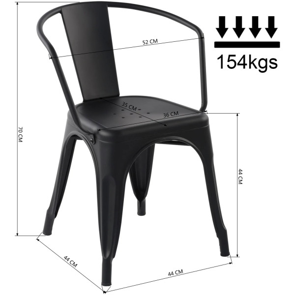 Silla Tolix Con Brazo - Imagen 4