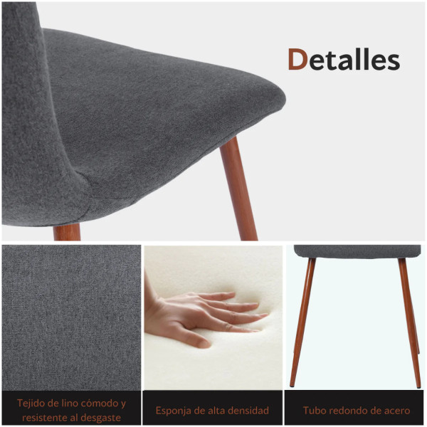 Sillas Tela Scar Set De 4 - Imagen 6