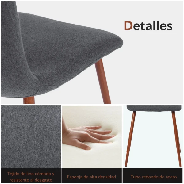 Sillas Tela Scar Set De 4 - Imagen 6