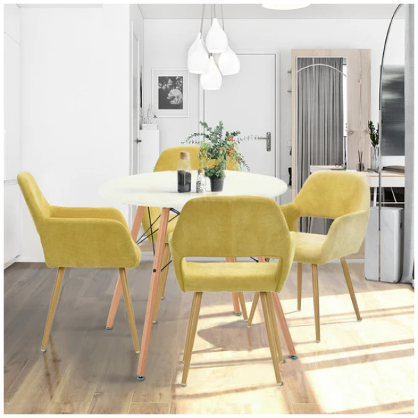 Silla Eames W Pata Metal impresion tipo madera Set 2 - Imagen 17