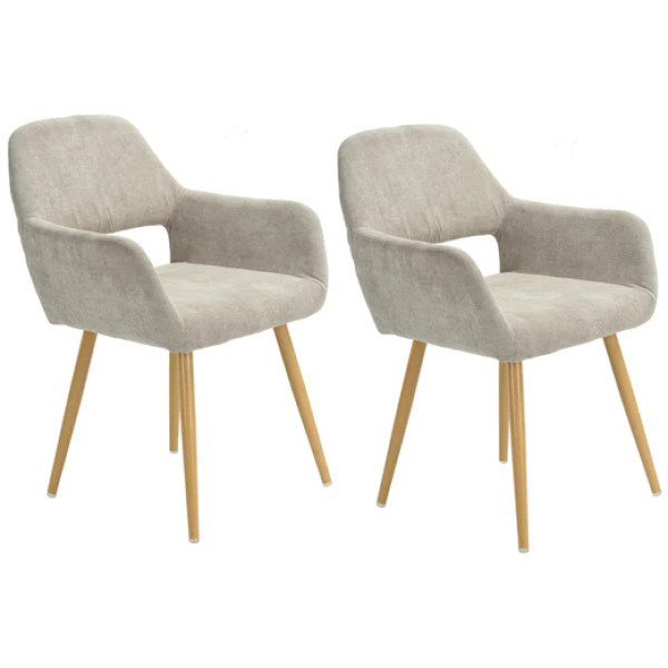 Silla Eames W Pata Metal impresion tipo madera Set 2 - Imagen 13