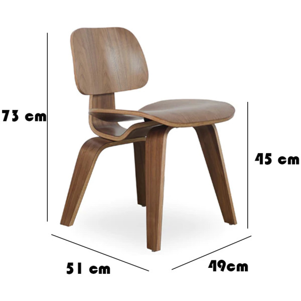 Silla Eames Plywood Replica altura normal - Imagen 5