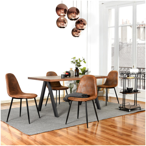 Silla Stz C Piel Pu Pata Metal Set de 4 - Imagen 10